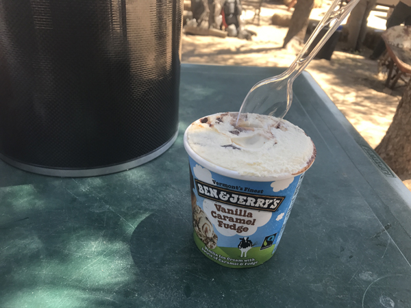 A little snack at Kennedy Meadows... (desert... after the cheeseburger and fries...)