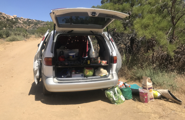 Imagine walking through the desert in 95 degrees, and in the middle of nowhere, there's a van, a friendly couple, and they ask if you want a Coke and some watermelon... That's "trail magic!"