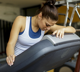 Young woman training in the gym