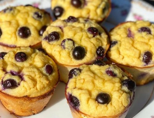 Lemon Blueberry Protein Muffins