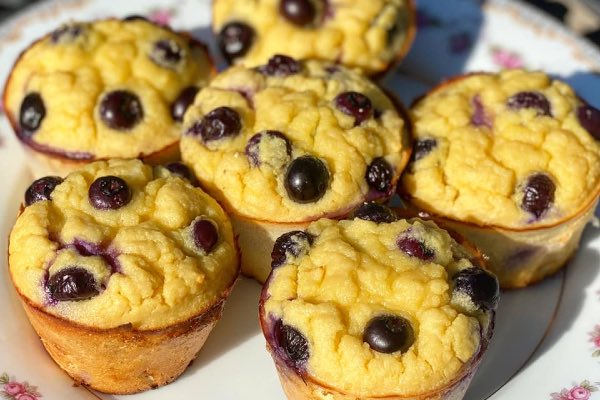 Lemon Blueberry Protein Muffins