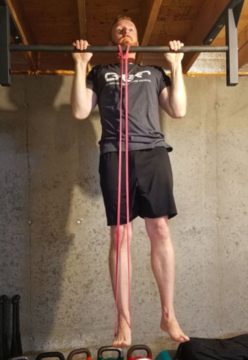 Band assisted pull-up top position