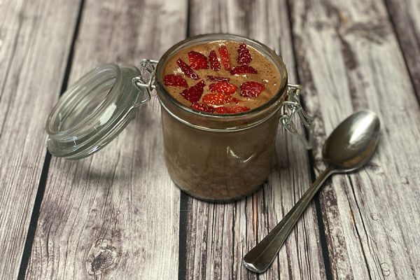 mocha high protein overnight oats