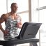 bodybuilder doing cardio on treadmill