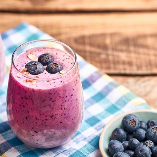 Blueberry high protein smoothie