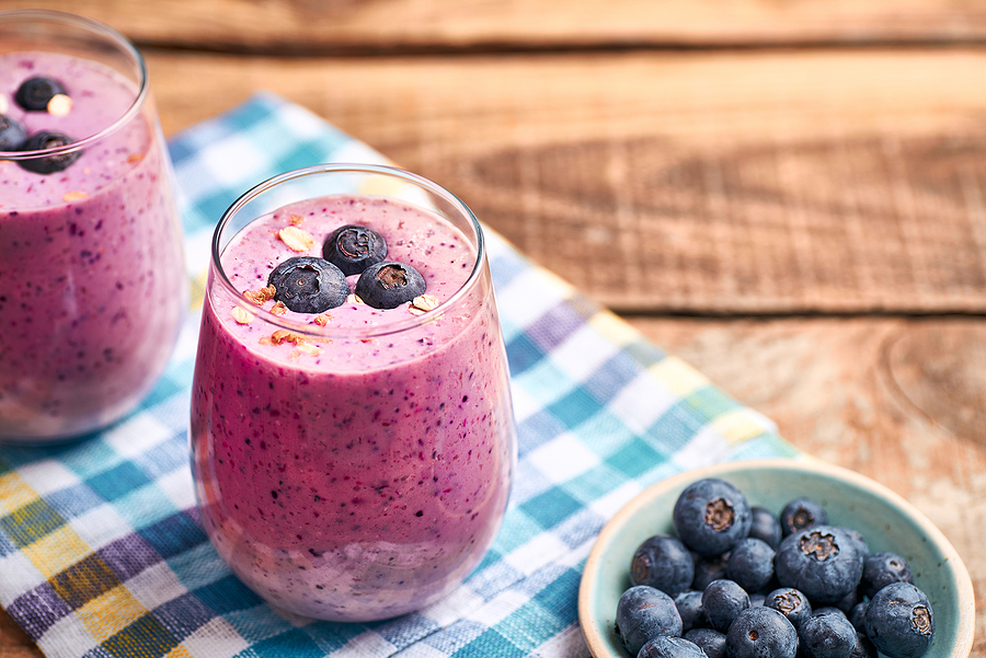 Blueberry high protein smoothie