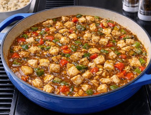 Honey Mustard Chicken Recipe (Skillet With Peppers & Onions)