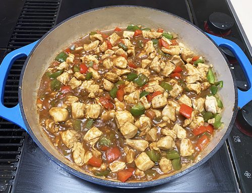 Honey Mustard Chicken Skillet With Peppers And Onions