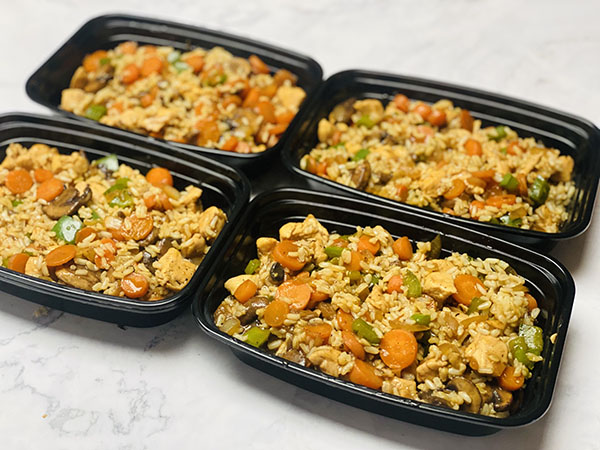 healthy teriyaki chicken stir fry meal prep