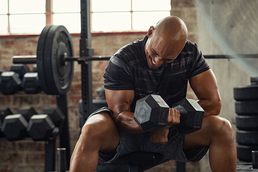 bicep curls on 4 day workout split