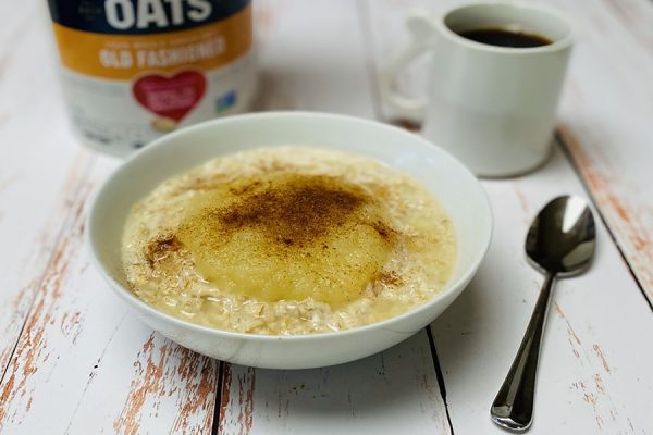 applesauce cinnamon high protein oats (proats)