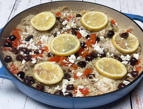 Healthy One Pot Greek Chicken Thighs And Rice