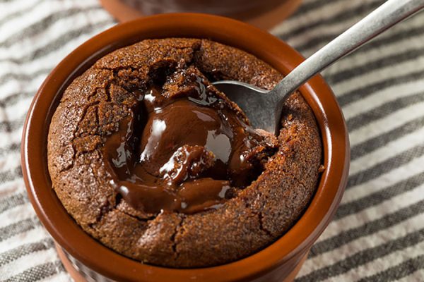 Homemade Chocolate Molten Lava Cake Ready to Eat