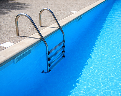 deep end of swimming pool - analogy for lower ab fat being the last to go