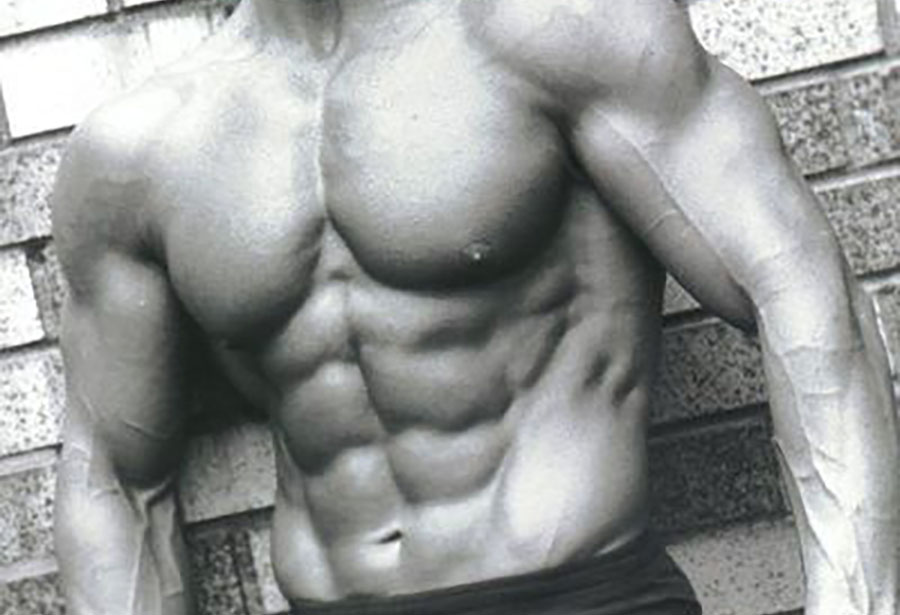 well-developed six-pack-abs