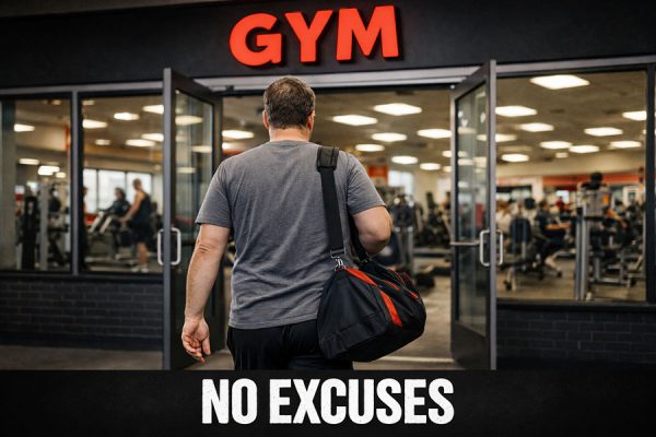 man walking into the gym making no excuses