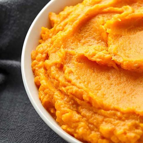 low calorie maple mashed sweet potatoes