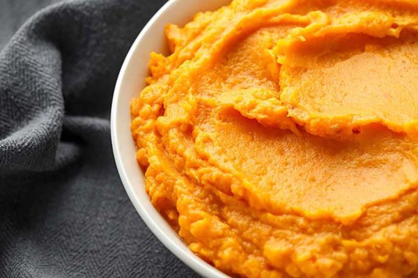 low calorie maple mashed sweet potatoes