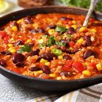 slow cooker turkey chili in a bowl