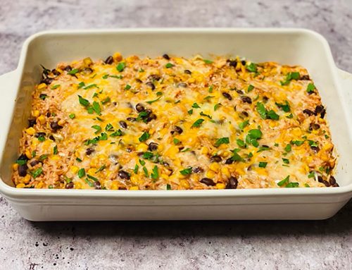 High Protein Chicken Enchilada Bake
