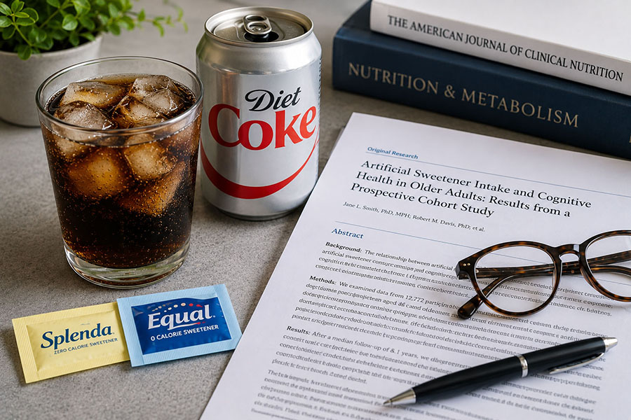 Artificial sweetened drinks and sweetener packets