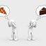 Illustration of man and woman having trouble with food noise