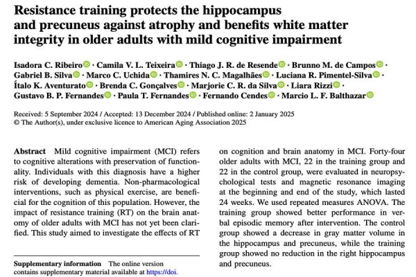 strength training and dementia risk study