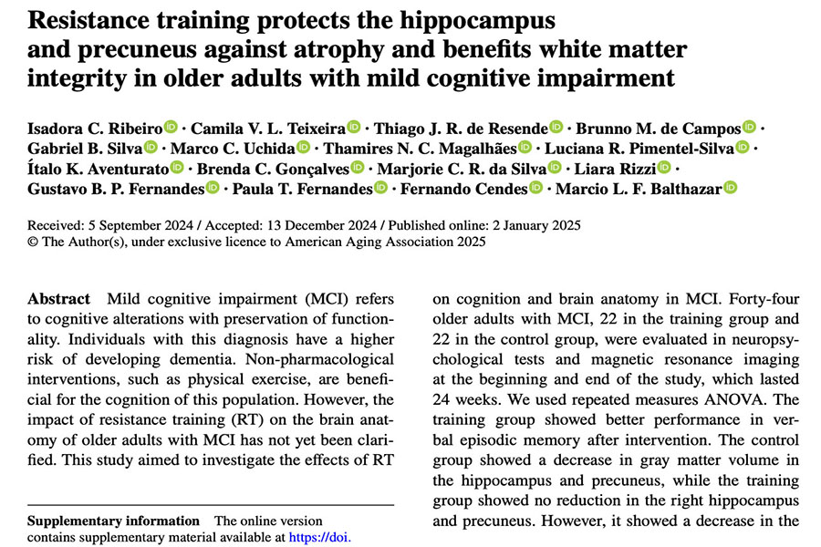 strength training and dementia risk study