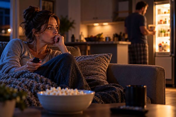 woman with nightime food cravings